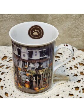 Danbury Mint Boyds Bear BEARY SCARY Double Sided Halloween Collector Mug